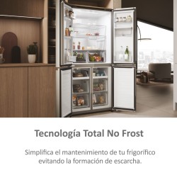 Amerikanischer Kühlschrank Combi HAIER HCR3818EWMM Inox Kapazität von 463 Liter