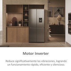 Amerikanischer Kühlschrank Combi HAIER HCR3818EWMM Inox Kapazität von 463 Liter