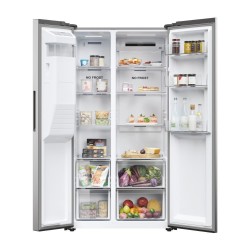Amerikanischer Kühlschrank HAIER HSR5918DIMP Inox Kapazität von 511 Liter