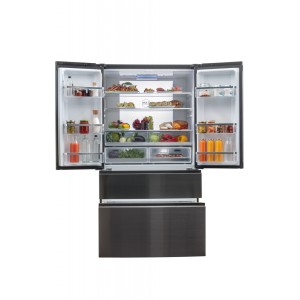 Frigorífico Americano Combi 4 Puertas HAIER HB26FSNAAA Negro Capacidad de 750 Litros