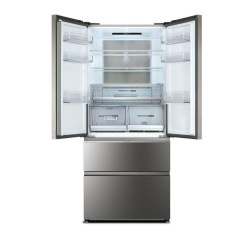Amerikanischer Kühlschrank Combi 4 Türen HAIER HB18FGSAAA Glas Inox Kapazität von 539 Liter