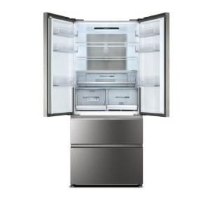 Frigorífico Americano Combi 4 Puertas HAIER HB18FGSAAA Cristal Inox Capacidad de 539 Litros