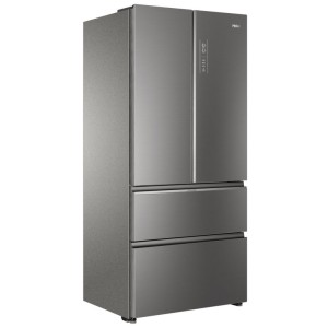 Amerikanischer Kühlschrank Combi 4 Türen HAIER HB18FGSAAA Glas Inox Kapazität von 539 Liter