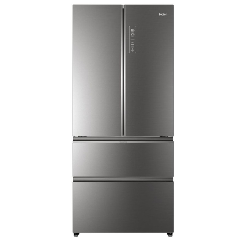 Amerikanischer Kühlschrank Combi 4 Türen HAIER HB18FGSAAA Glas Inox Kapazität von 539 Liter