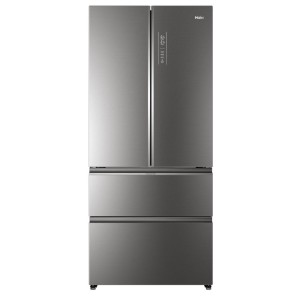 Amerikanischer Kühlschrank Combi 4 Türen HAIER HB18FGSAAA Glas Inox Kapazität von 539 Liter