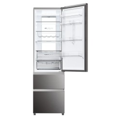 Frigorífico Combi 3 Puertas HAIER HTW7620CNMP Inox Oscuro Capacidad de 414 Litros