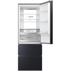 Kühlschrank Combi 3 Türen HTW7720ENMB Inox Schwarz Kapazität von 483 Liter