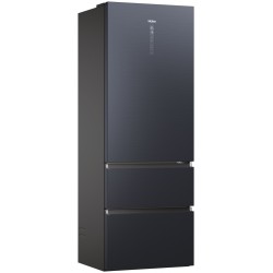 Kühlschrank Combi 3 Türen HTW7720ENMB Inox Schwarz Kapazität von 483 Liter