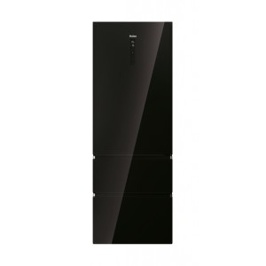 Frigorífico Combi 3 Puertas HAIER HTW7720DNGB Cristal Negro Capacidad de 483 Litros