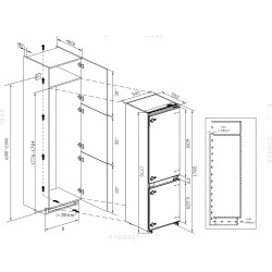 Frigorífico Integrable Combi Corberó CCM1754NFEINTEG Blanco Capacidad de 248 Litros