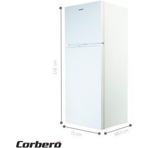 Kühlschrank Combi 2 Türen Corbero CF2PH178024NFW Weiß Kapazität von 415 Liter