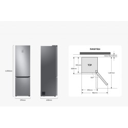 Kühlschrank Combi Samsung RB38C600EWWEF Weiß Kapazität von 276 Liter