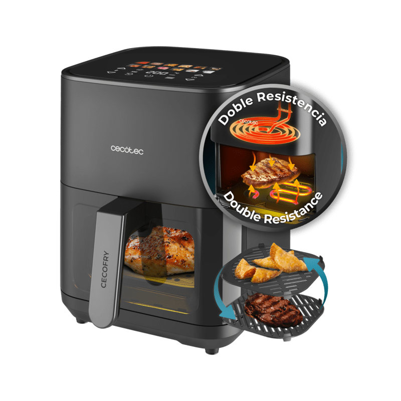 Freidora de Aire Cecotec Airfryer Cecofry&Grill Duoheat 4000 4 Litros 1900 W