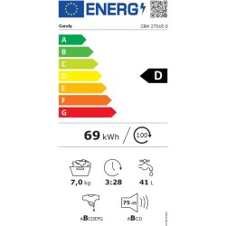 Lavadora Integrable Candy CBW27D1ES Blanca 7 Kg de Capacidad 1200rpm