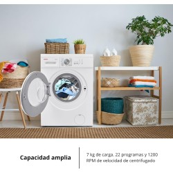Lavadora Corbero CLAM712W Blanca 7 Kg de Capacidad 1200rpm