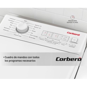 Lavadora de Carga Superior Corbero CLACSM6524D Blanca 6,5 Kg de Capacidad 1200rpm
