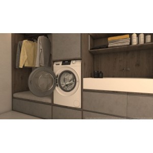 Lavadora Haier HW80BP14929AS Blanca 8 Kg de Capacidad 1400rpm Inverter