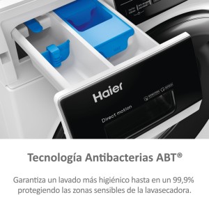 Lavadora Secadora Haier HWD100BP14939IB Blanca 10 Kg / 6 Kg de Capacidad 1400rpm