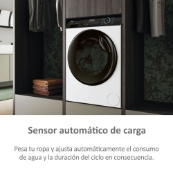 Lavadora Secadora Haier HWD100BP14939IB Blanca 10 Kg / 6 Kg de Capacidad 1400rpm