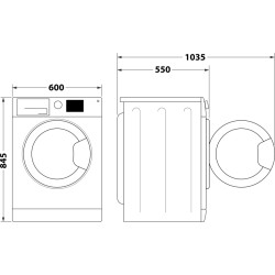 Lavadora Indesit IM962MYTIMESPT Blanca 9 Kg de Capacidad 1200rpm