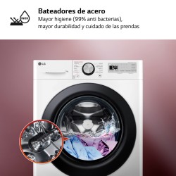 Lavadora LG F4WR5011A6F Blanca 9 Kg de Capacidad 1400rpm