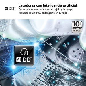 Lavadora LG F4WR5011A6F Blanca 9 Kg de Capacidad 1400rpm