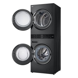 Lavadora Secadora Torre LG WT1210BBF Negro 12 / 10 Kg de Capacidad 1400rpm
