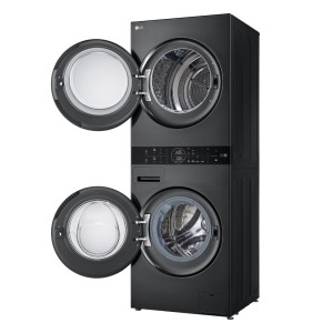 Lavadora Secadora Torre LG WT1210BBF Negro 12 / 10 Kg de Capacidad 1400rpm