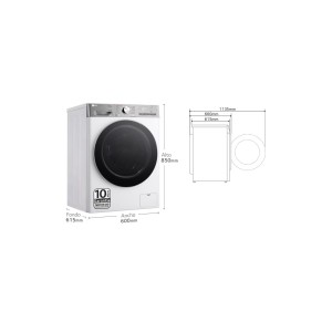 Waschmaschine Trockner LG F4DR9513A2W Schwarz 13 / 7 Kg Kapazität 1400rpm