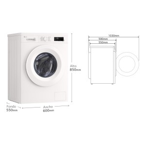 Lavadora Secadora LG W4X1085NWH Blanco 8 / 5 Kg de Capacidad 1400rpm