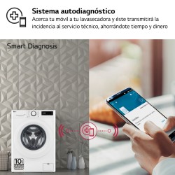 Lavadora Secadora LG F4DR5009A3W Blanco 9 / 6 Kg de Capacidad 1400rpm
