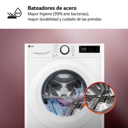 Lavadora Secadora LG F4DR5009A3W Blanco 9 / 6 Kg de Capacidad 1400rpm