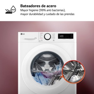 Lavadora Secadora LG F4DR5009A3W Blanco 9 / 6 Kg de Capacidad 1400rpm