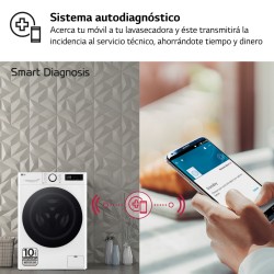 Lavadora Secadora LG F4DR6010A0W Blanco 10 / 6 Kg de Capacidad 1400rpm