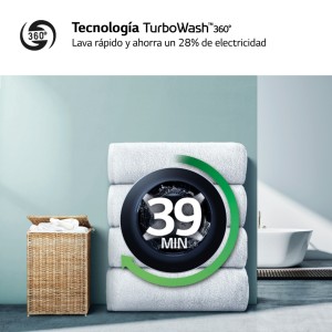 Lavadora Secadora LG F4DR6010A0W Blanco 10 / 6 Kg de Capacidad 1400rpm