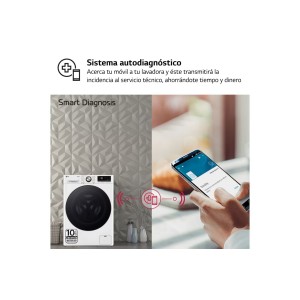 Lavadora LG F4WR7013AGW Blanca 13 Kg de Capacidad 1400rpm