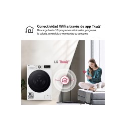 Lavadora LG F4WR7013AGW Blanca 13 Kg de Capacidad 1400rpm
