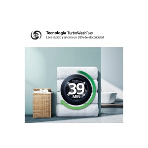 Lavadora LG F4WR7013AGW Blanca 13 Kg de Capacidad 1400rpm