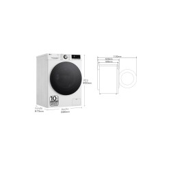 Lavadora LG F4WR7013AGW Blanca 13 Kg de Capacidad 1400rpm