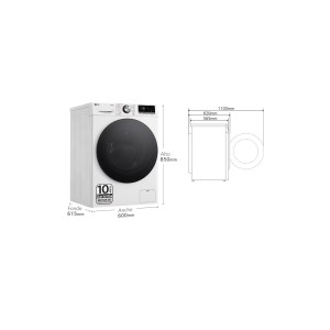 Lavadora LG F4WR7013AGW Blanca 13 Kg de Capacidad 1400rpm