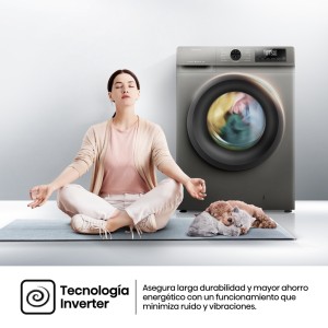 Lavadora Hisense WF1Q8041BT Inox 8 Kg de Capacidad 1400rpm