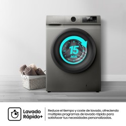 Lavadora Hisense WF1Q8041BT Inox 8 Kg de Capacidad 1400rpm