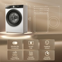 Lavadora Hisense WF3S1043BW3 Blanca 10,5 Kg de Capacidad 1400rpm