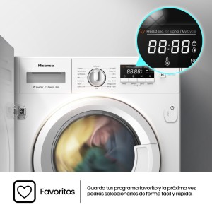 Lavadora Integrable Hisense WF3M841BWIES 8 Kg de Capacidad 1400rpm