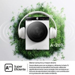 Lavadora Hisense WF7S1247BW Blanca 12 Kg de Capacidad 1400rpm