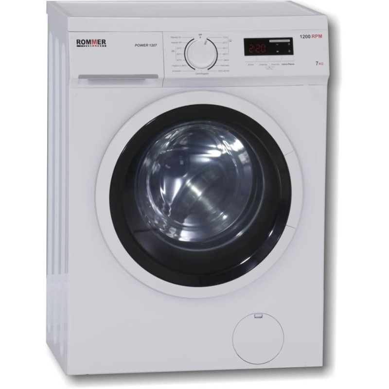 Lavadora Rommer POWER1207 Blanca 7 Kg de Capacidad 1200rpm Lavadora Rommer POWER1207 Blanca 7 Kg de Capacidad 1200rpm