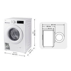 Lavadora Samsung WW90CGC04DTEEC Blanca 9 Kg de Capacidad 1400rpm