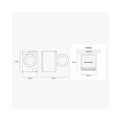 Lavadora Samsung WW11DG5B25THEC Blanca 11 Kg de Capacidad 1400rpm