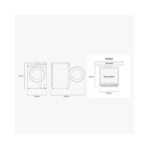 Lavadora Samsung WW11DG5B25THEC Blanca 11 Kg de Capacidad 1400rpm