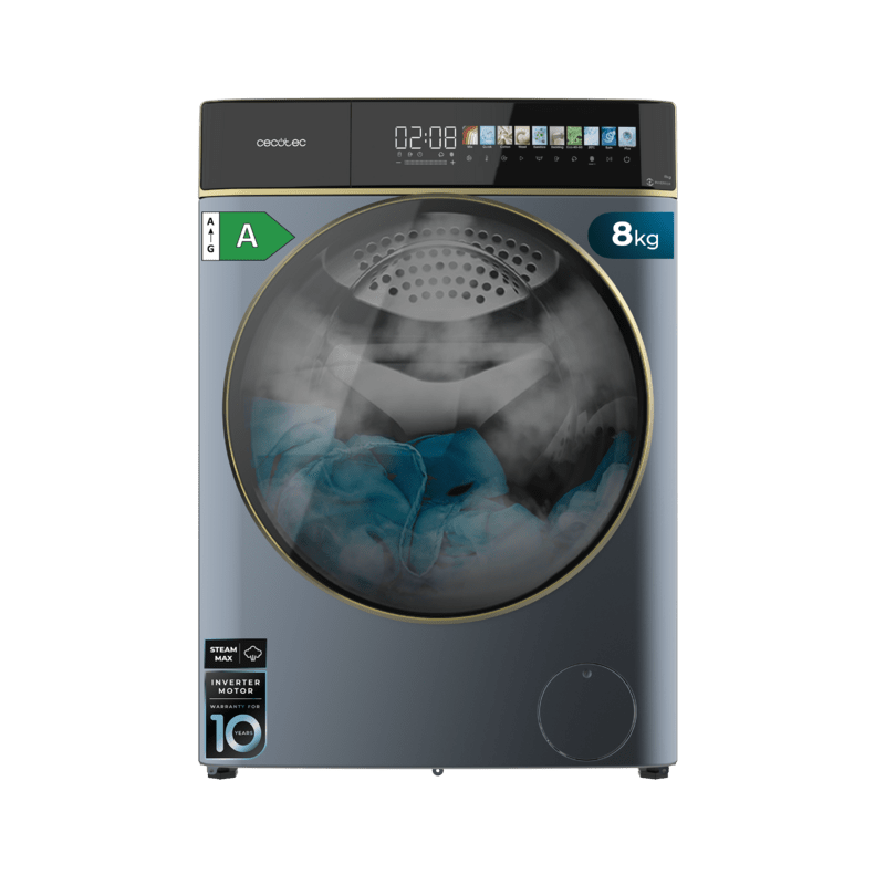 Lavadora Cecotec Bolero DressCode 8900 Inverter FullColor Ice Blue A 8 Kg de Capacidad 1400rpm Lavadora Cecotec Bolero DressCode 8900 Inverter FullColor Ice Blue A 8 Kg de Capacidad 1400rpm